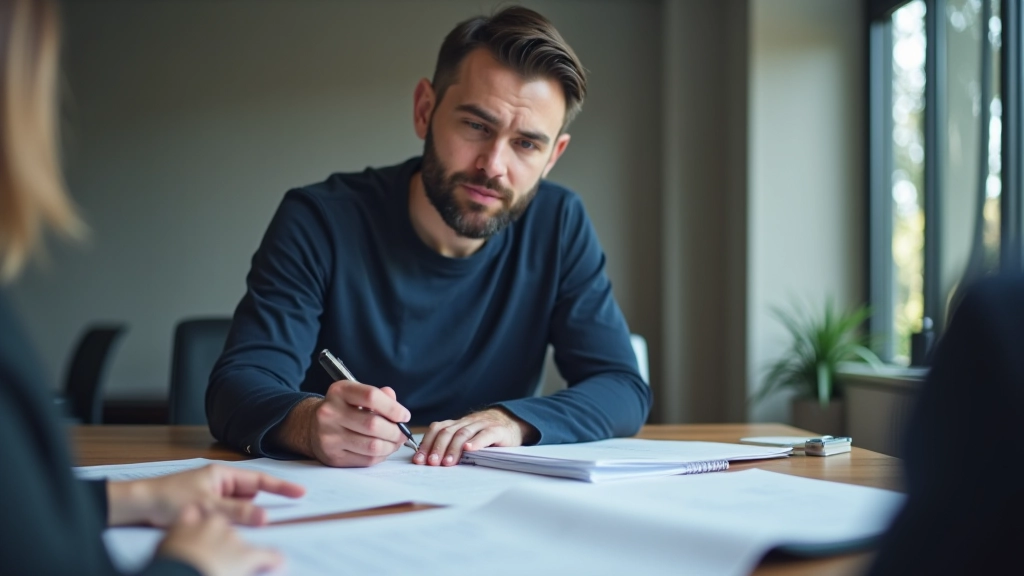 Business owner meeting with accountant reviewing organized financial documents and expense reports